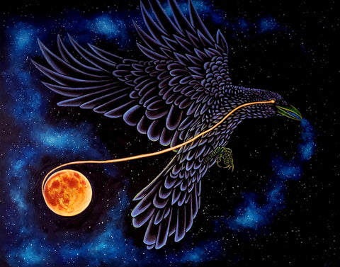 Raven Moon Spirit Print