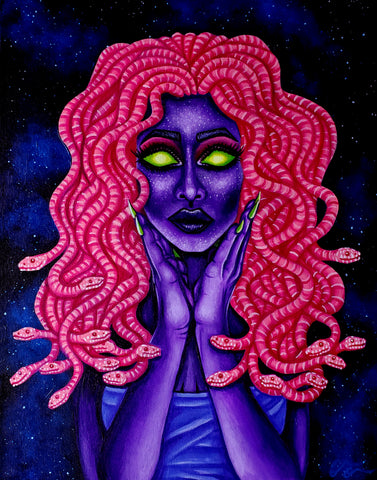 Trippy Medusa Print