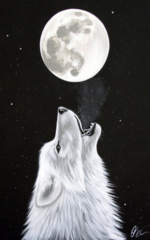 White Wolf Print